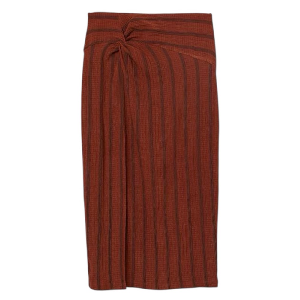 Ginger Twist Front Striped Pencil Skirt H&M Large